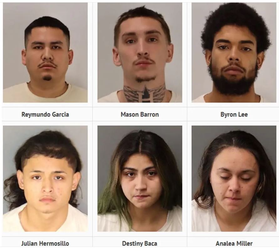 Image of six robbers